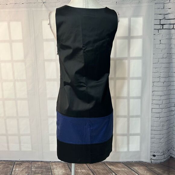 Theory Color Block satin sleeveless sheath Dress Size 6 - Picture 5 of 10